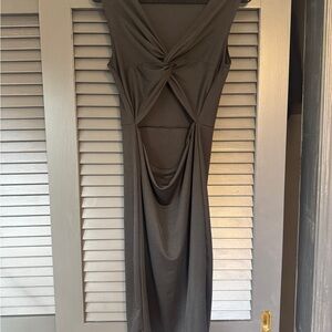 Missguided Knot-Front Midi Dress